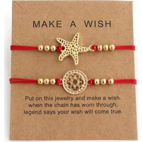 1PC Handmade Gold Metal Fish Bone Exquisite Women Bracelet Red Adjustable Rope Charm Bracelets Oriental Blessing Gift Jewelry