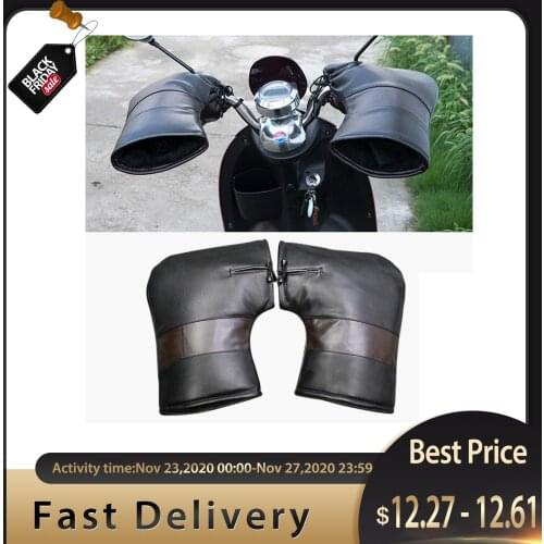 New 2pcs Protective Motorcycle Scooter Warm Handlebar Muff Grip Handle Bar Muff Waterproof Winter Warmer Thermal Cover Gloves Ho