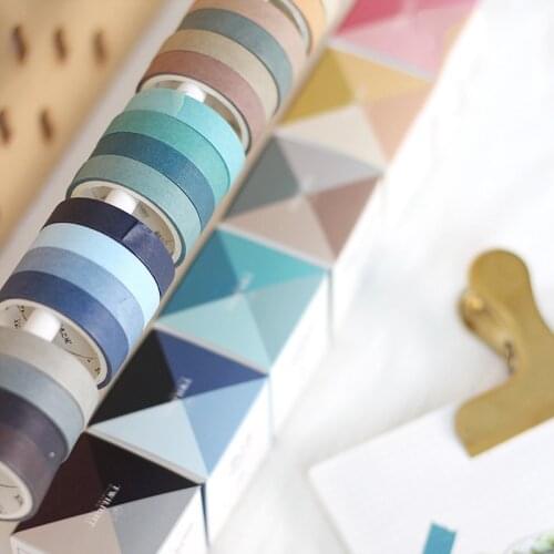 4 Pcs Solid Color Dark Color Washi Tape Elegant Nordic Style Box Tape DIY Hand Account Diary Decorative Tape