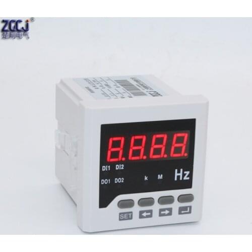 72*72*80mm Single phase 220VAC 45-65Hz digital frequency panel meter digital Hz meter
