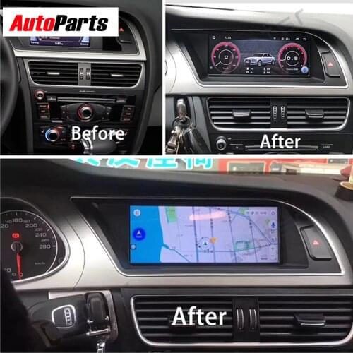 Android 9 4+64G For Audi A4 A4L A5 B8 8K 2009-2012 Stereo GPS DVD Radio Screen Monitor MMI 2G 3G MIB multimedia radio tape reco