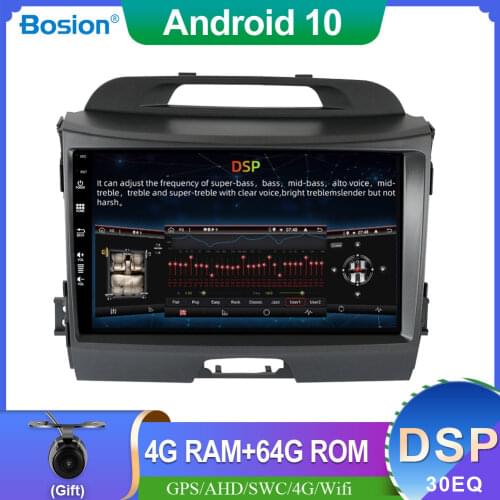 9inch DSP 4G+64G Android 10 For Kia Sportage 2011-2016 Car Radio Multimedia Player GPS Navigation BT Wifi DAB RDS Mirror Link
