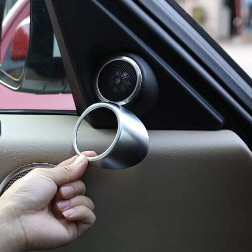 For Land Rover Range Rover Vogue 18-20 Car Styling ABS chrome Car Audio Speaker Tweeters Horn Ring Trim Sticker Car Accessories