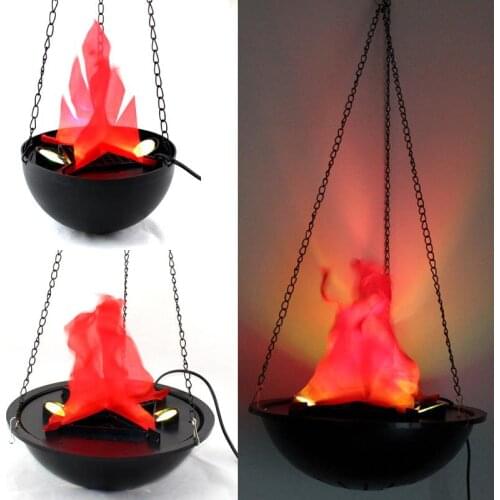 Halloween Electric Brazier Funny Fake Fire Basket Flammen Lampe Holiday Supplies 20*20cm