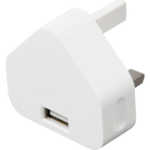 Hot Sale USB Power Adaptor Charger For Mobile Cell Phone Tablet UK Plug Mains Wall 300pcs/lot