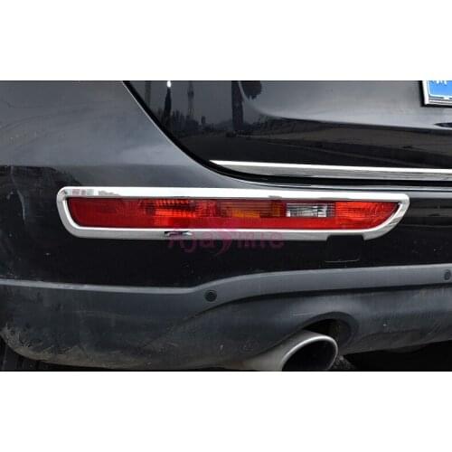 Chrome Car Styling Rear Fog Lamp Cover Light Trim 2009 2010 2011 2012 2013 2014 2015 2016 Frame Panel For Audi Q5 Accessories