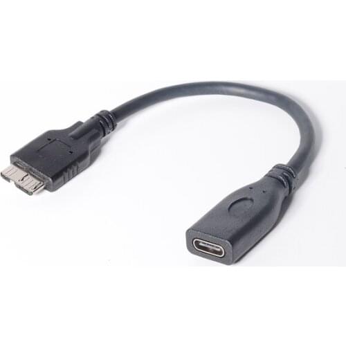 Micro USB 3.0 Male to USB-C USB 3.1 Type-C Female Extension Data Cable for Macbook Tablet 10cm