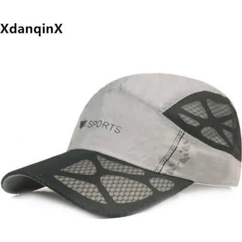 XdanqinX New Summer Men Women Mesh Caps Ultra-thin Breathable Baseball Cap Adjustable Size Bone Couple Sports Cap Snapback Hat