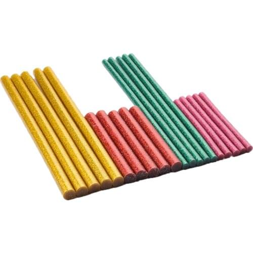 10Pcs/set Colored Hot Melt Glue Sticks 7mm Adhesive Assorted Glitter Glue Sticks Professional For Electric Glue Gun Craft Repair