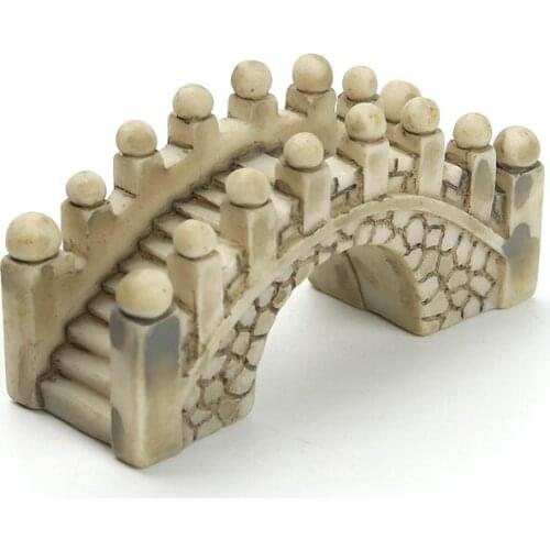 Landscape Ornaments Bonsai Natural Resin Decor Home Garden Decoration Cute Small Arch Bridge Model