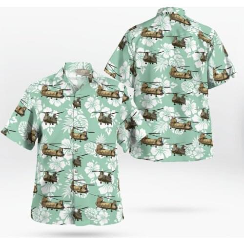 Helicopter 3D Beach Hawaii 2021 Boys Summer Shirt Short Sleeve Shirt Streetwear Oversized Chemise Hombre Blusa Masculina-609