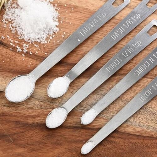 Stainless Steel Measuring Spoon Set Mini 5 In 1 Stainless Steel Ingredient Spoon Baking Spoon Small Scale Measuring Spoon