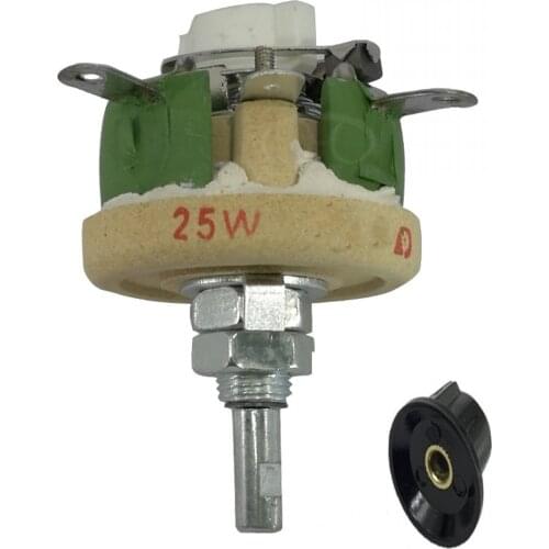 BC1 High Power Wirewound Potentiometer Rotary Rheostat Disk Ceramic Variable Resistor 25w 5R 10R 20R 50R 100R 200R 300R 500R 1K