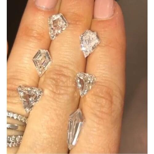 Factory prices DVVS good quality Moissanites white color Trillion shape 1ct-3ct moissanites