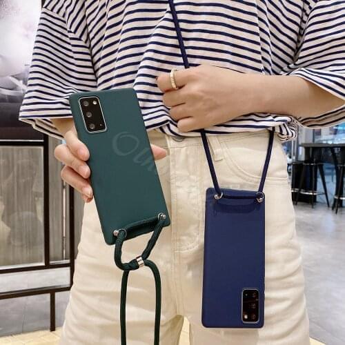 Shoulder Cord Back Cover For Xiaomi Redmi K30 K20 K40 Pro Plus Note 10 9 7 Pro 10S 9S 9T Case Necklace Lanyard Rope Chain Fundas