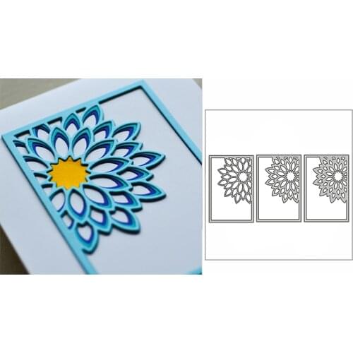 New Layered Corner Poinsettia Frame 2020 Metal Cutting Dies for DIY Scrapbooking and Card Making Decor Embossing Craft No Stamps