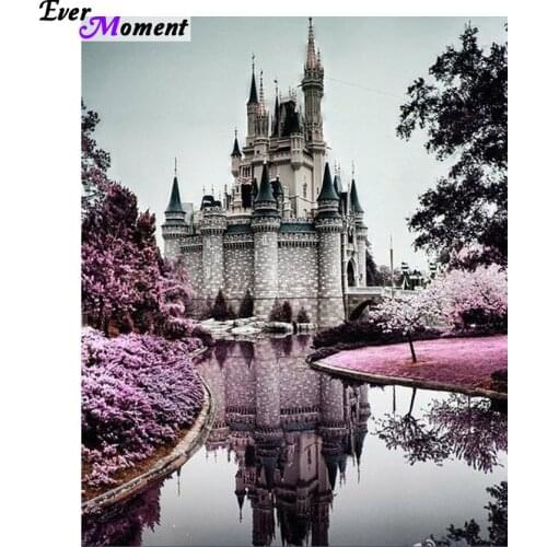 Full drill diamond embroidery 3d diamond cross stitch fashion diamond mosaic pictures of rhinestones Building and Castle ASF014