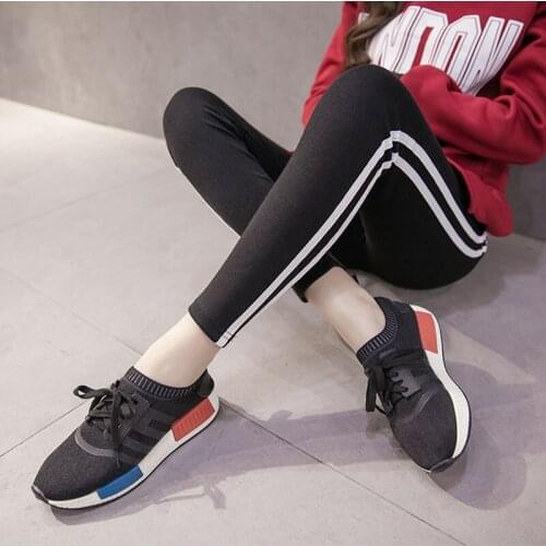 Stripe Leggings Sport Maternity Trousers Running Jogging Pants For Pregnant Women Pants Pregnancy Skinny Strentch Leggings