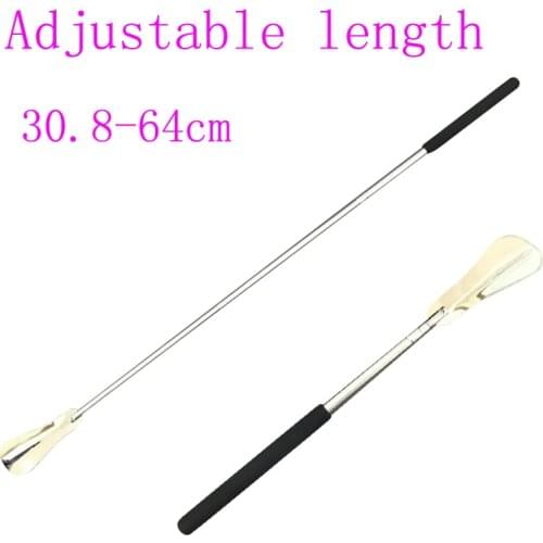 Durable Stainless Steel Shoehorn Long Handle Flexible Handle Long Shoe Horn Adjustable length shoehorn