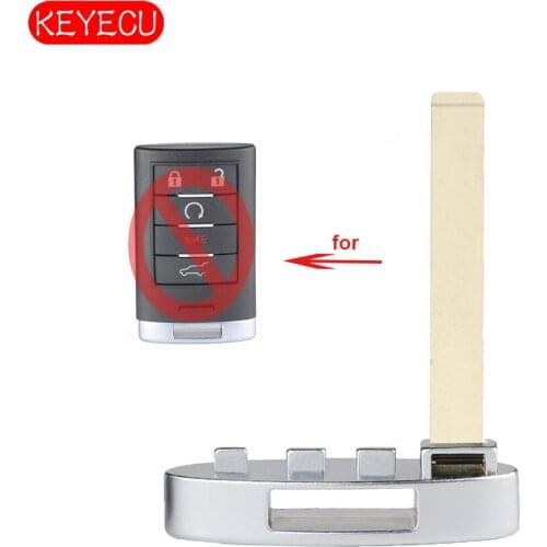 Keyecu Smart Prox Emergency Remote Key Insert for Cadillac SRX XTS ATS CTS 2010-2015