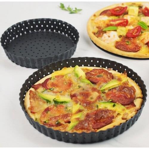 Pizza Pan Eco-friendly Heat Resistant Carbon Steel Baking Pizza Tray for Home