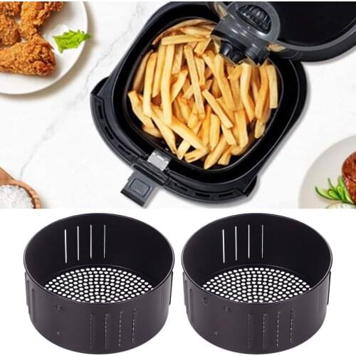 2.6L/3.5L Air Fryer Replacement Basket Non Stick Sturdy Roasting Cooking Stainless Steel Baking Tray For Air Fryer Accessories