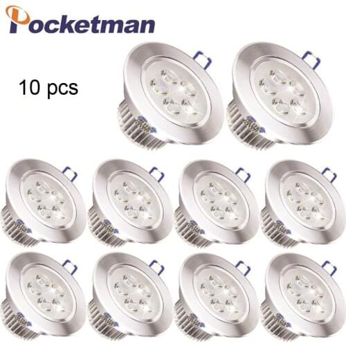 Pack of 10,Pocketman 110/220V 9W LED Ceiling Light Downlight,with LED Driver,Warm White Spotlight Lamp Recessed Lighting Fixture
