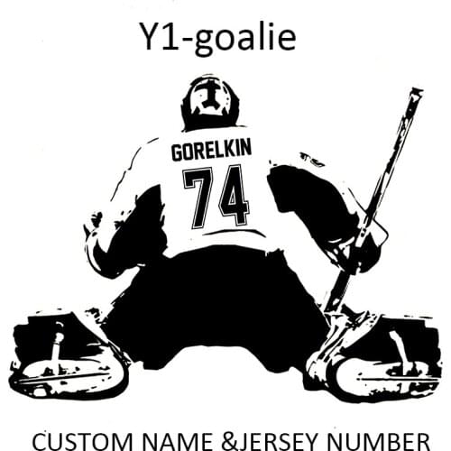 Ice Hockey Player Vinyl Sticker choose name & numbers wall Decal Home Decor Hockey Girls Decal Wall art Custom Women Y