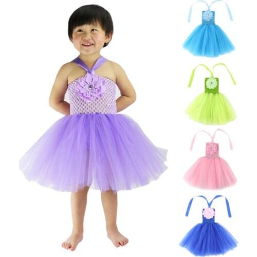 Baby Girls Clothes Wennikids Flower Crochet Top Girl Tutu Dress For Birthday/photo/wedding/party/festival Christmas,halloween