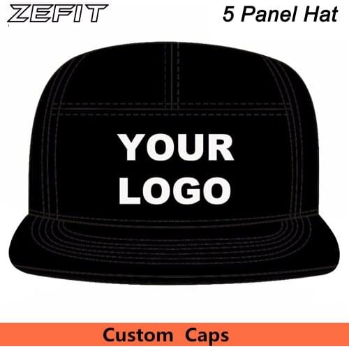 Custom 100% Cotton 5-panels Baseball Cap Small Order Low MOQ Men Women Leather patch Logo Traveller Team Hats Fast Shipping