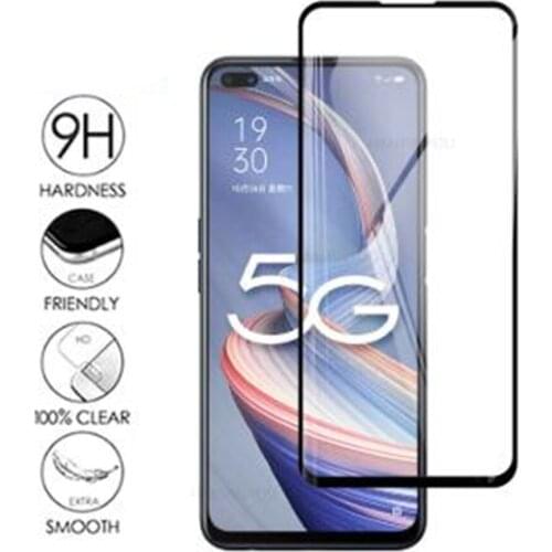 Protective Tempered Glass on For Oppo Reno4 Z 5G Reno4Z / A92s F15s 6.57" Full Cover Screen Protector Glass Film