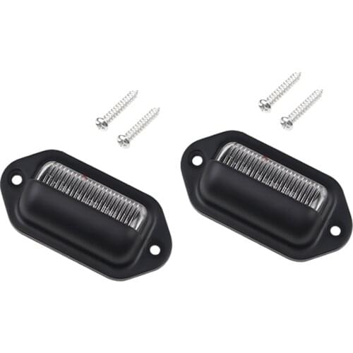 1 Pair 12-24V 6LED Waterproof Car License Plate Light Universal Highlight Truck Light Truck License Plate Light Decorative Light