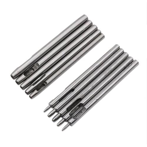 10pcs/set Carbon Steel Hollow Hole Punch for Belt Install profession DIY Leather Craft Handmade Tools
