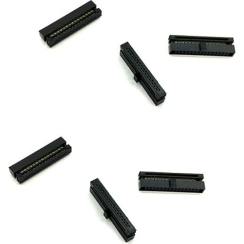 10Pc Female 1.27mm Pitch FC IDC Connector Socket Header For 0.635mm Flat Ribbon Cable Sample 6P 8P 10P 12P 14P 16P 20P wholesale