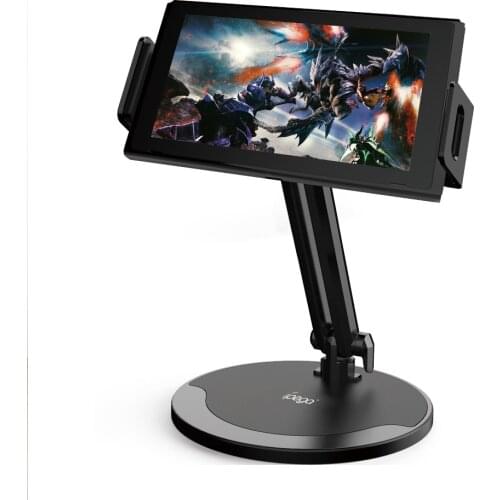 360° Adjustable Metal Heavy Base Deskstop Stand Playstand Holder Bracket Cradle For Nintend Switch,Smartphone,Tablet 130-220mm