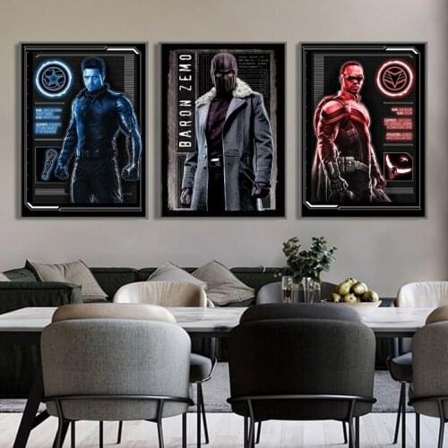 5D Diamond Painting Marvel Superhero Series Movie The Falcon and The Winter Soldier Diamond Embroidery Mosaic Home Decoration