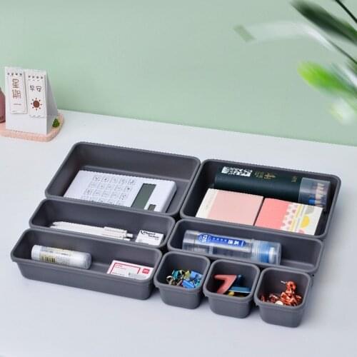 8 In 1 Storage Box Plastic Waterproof Sundries Storage Separate Cosmetic Underware Organizer Desk Box Organizer Office Decor
