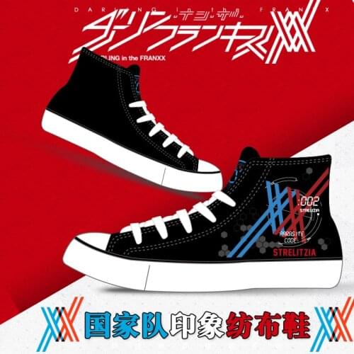Anime Darling in the FranXX ZERO TWO 02 Canvas Shoes Women Men Student Ankle Boots Sneakers Autumn Winter High Top Sport Shoes