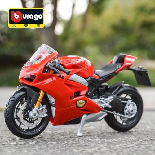 Bburago 1:18 Ducati-Panigale V4 Static Die Cast Vehicles Collectible Motorcycle Model Toys