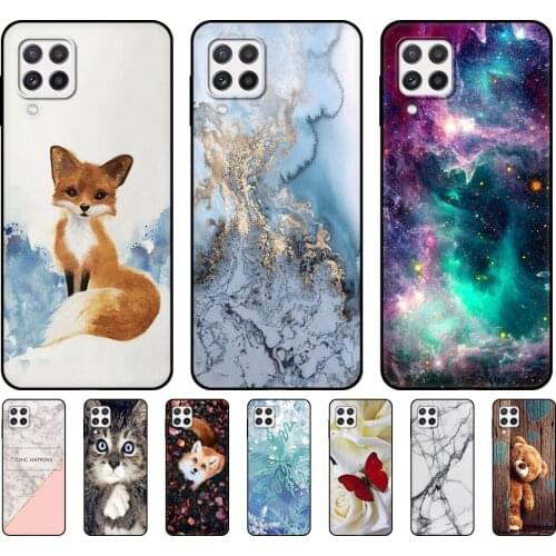 For Samsung A22 Case Phone Back Cover For Samsung Galaxy A22 5G 4G GalaxyA22 A 22 Bumper Soft Silicon Funda Etui black tpu case