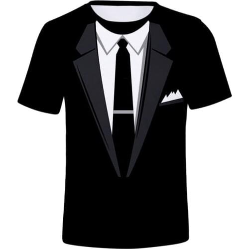 Business suit T shirt Men Skeleton tshirt Punk Rock Tshirt leather jacket T-shirts 3d Print T-shirt Vintage Men Clothing Summer