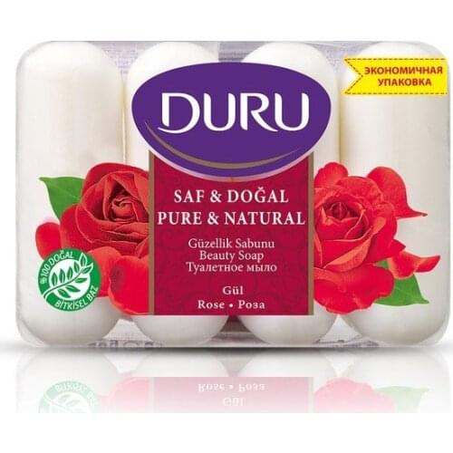 Duru Saf & Doğal Gül 4 Adet Güzellik Sabunu 280gr