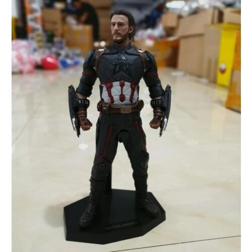 28cm Crazy Toys Marvel Avengers Captain American Statue PVC Action Figure Collectible Model Toy