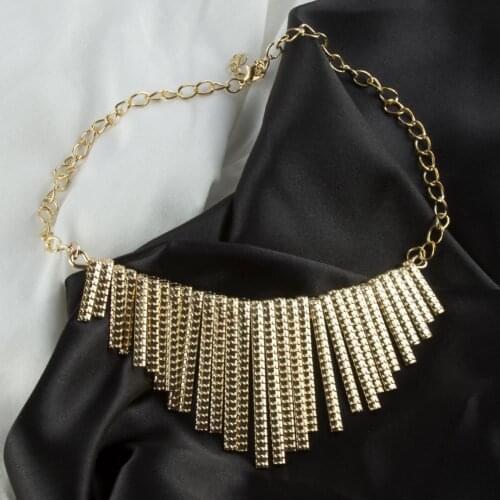 Stick Figure Metal Collar Necklace