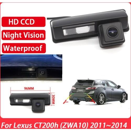 HD CCD rear view camera Night Vision parking camera Waterproof high quality RCA For Lexus CT200h (ZWA10) 2011 2012 2013 2014
