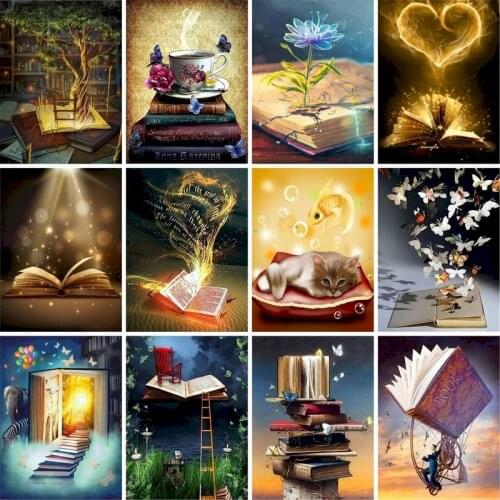 GATYZTORY Painting By Numbers Book Landscape 60x75cm DIY Frame Wall Pictures For Living Room Home Decor Wall Art Digital Paintin