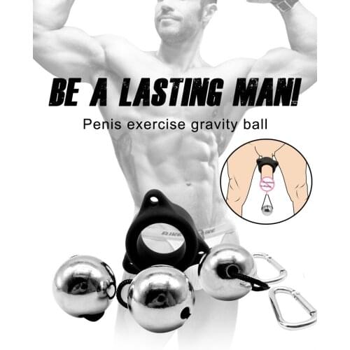 Male Cock Rings Gravity Ball Stretch Penis Ring Physical Exercise Penis Trainer Lengthening Lasting Enhancement Sex Toys For Man