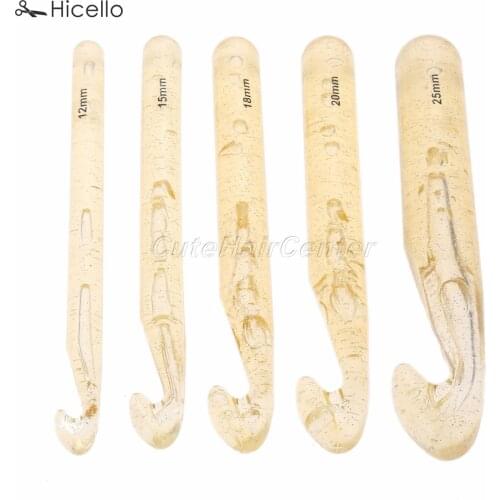 Crochet Hook Large size big hole 25mm-12mm ABS Knitting Needle 17cm Weaving thick yarn DIY Craft Tool Sewing Handmade Hicello
