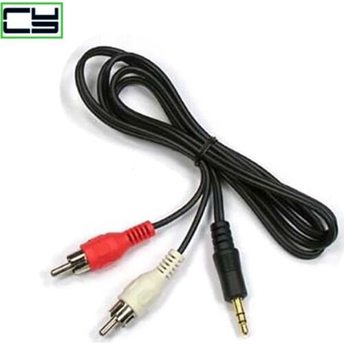 HOT New 3.5mm Jack Headphone Mini Plug To 2 RCA Male Stereo Audio Speaker Adapter Cable