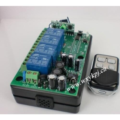 Best Price Wide Rang Voltage 85V~220V 10A 4CH Ch RF Wireless Remote Control System Remote &Receiver